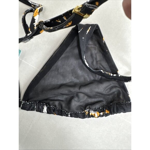 Demi Moore X Andie The Tropez String Bikini Top Black Burst NWT - Picture 7 of 14